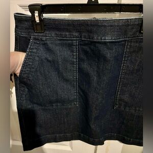 LOFT Dark Denim Mini Skirt